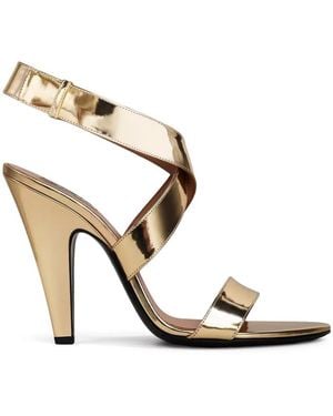 Alaïa Mirror-Effect Sandals - Metallic
