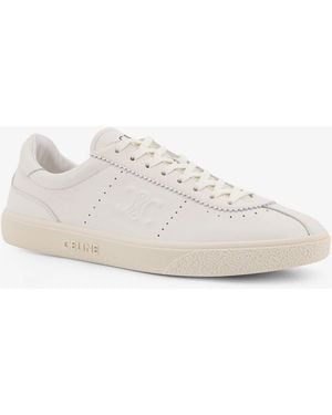 Celine Low-Top Leather Sneakers - White