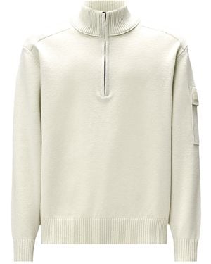 C.P. Company Maglione A Mezza Zip "Metropolis Series" - Natural