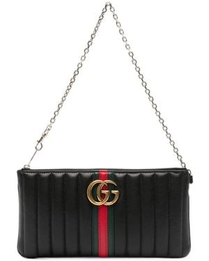 Gucci Gg Marmont Leather Pouch - White