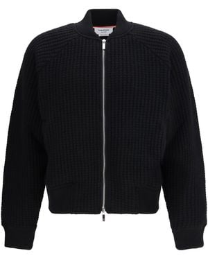 Thom Browne Knit Bomber Jacket - Black