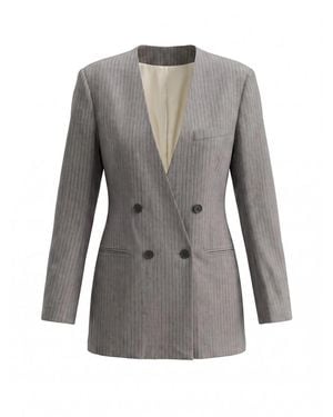 Alberta Ferretti Double-Breasted Blazer - Gray