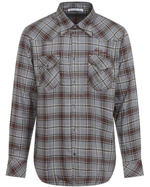 Acne Studios Flannel Check Shirt - Gray