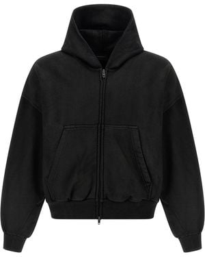Balenciaga Cropped Hoodie - Black