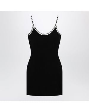 Versace Stretch Viscose Mini Dress - Black