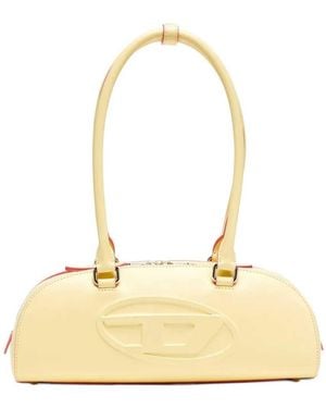 DIESEL 1Dr Dome Leather Bag - Natural