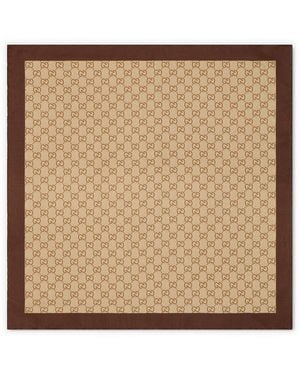 Gucci Printed Silk Twill Scarf - Natural