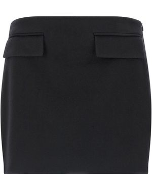 Ferragamo Cashmere Wool Skirt - Black