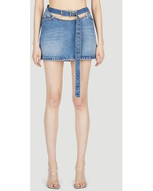 Y. Project Y/Project Belt Arc Skirt - Blue