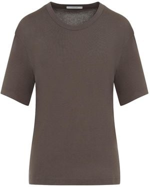 Lemaire Ribbed T-Shirt - Brown