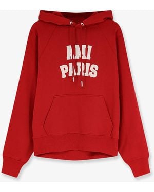 Ami Paris Organic Cotton Sweatshirt - Red
