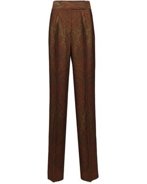 Etro Jacquard Pants - Brown