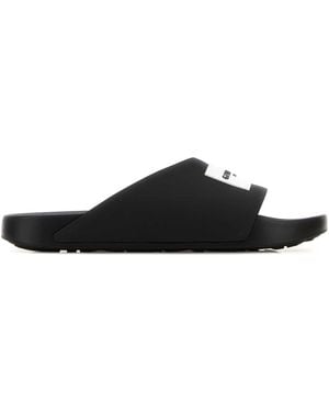 Givenchy Label Slide Flat Sandal - Black