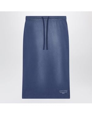 Acne Studios Cotton Skirt With A Splatter Effect - Blue