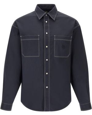 Fendi 'Ff Selleria' Logo Shirt - Blue
