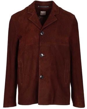 Paul Smith Nubuck Leather Jacket - Purple