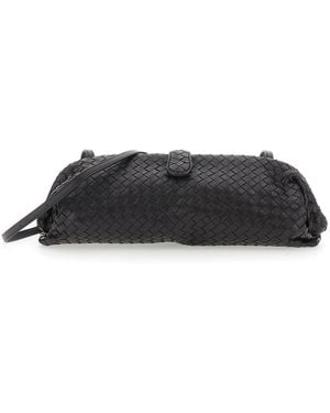Bottega Veneta 'Lauren 1979' Clutch With Adjustable Shoulder Strap And Intrecciato Motif - Black