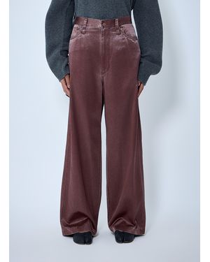 Issey Miyake Satin Wide-Leg Jeans - Purple