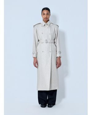 Max Mara Double-Breasted Trench Coat - Blue