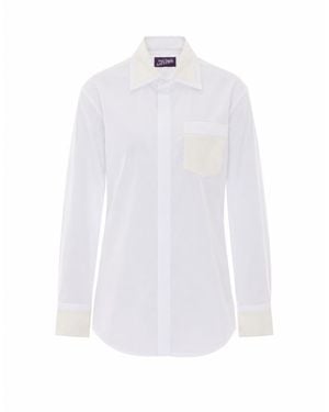 Jean Paul Gaultier The Satin Tailored Shirt - White