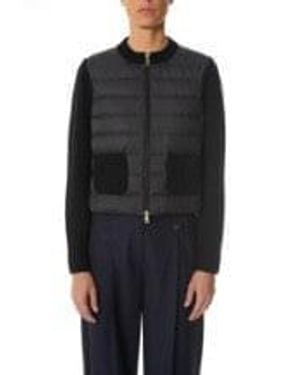 Moncler Padded Knit Cardigan - Black