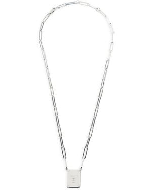 Celine Tag Necklace - Metallic