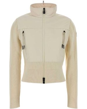 Moncler Cream Cotton Jacket - Natural