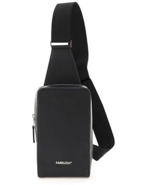 Ambush Crossbody Leather Shoulder Bag - Black