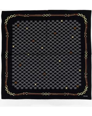 Celine Silk Foulard - Black