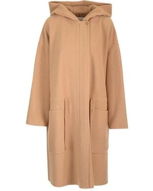 Max Mara Wool And Cashmere Blend "Miele" Coat - Natural