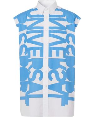 Burberry Topaz Universal Passport Sleeveless Shirt - Blue
