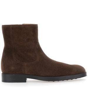 Tod's Ankle Boot With Zip - Brown