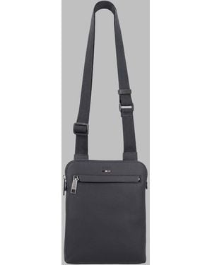 BOSS Crossbody Bag With Front Zip Pocket - Gray