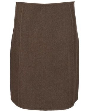 P.A.R.O.S.H. Midi Skirt - Brown