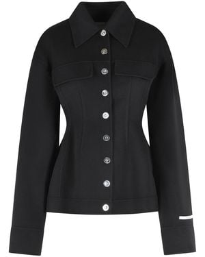 Sportmax 'Arena' Virgin Wool Jacket - Black