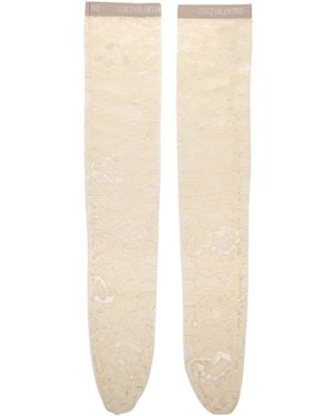 Valentino Lace Knee-Highs - White