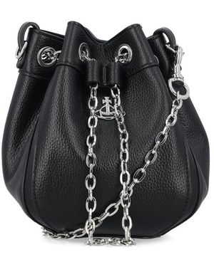 Vivienne Westwood★2WAY leather bucket bag・ハンドバック Vivienne Westwood bucket type 2-way shoulder bag handbag