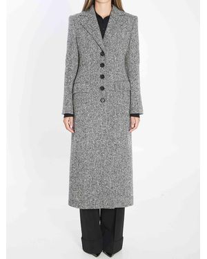 コートその他 Dolce & Gabbana SINGLE-BREASTED VELOURS COAT Dolce & Gabbana single-breasted Long Coat | Brown | FARFETCH
