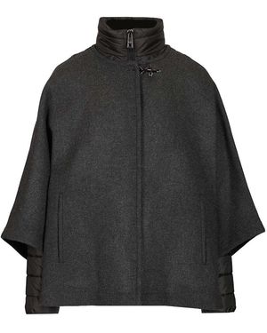 Fay Double Cap With Quilted Details - Gray