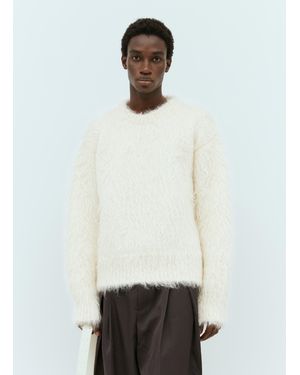 Jil Sander Mohair Blend Sweater - White