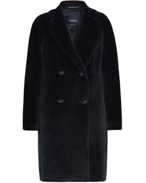 Max Mara Wool Double-Breasted Coat - Black