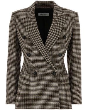 Max Mara Embroidered Viscose Blend Blazer - Black