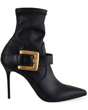 Balmain Anthem 95Mm Ankle Boots - Black