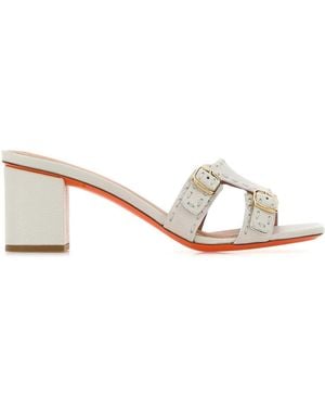 Santoni Solid Heels - Natural