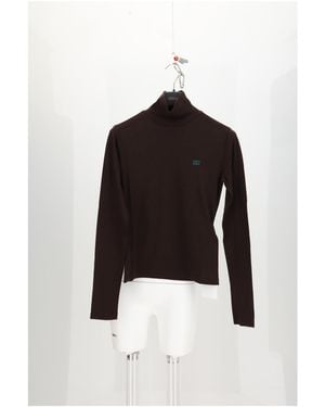 Celine Turtleneck Wool Top - Black