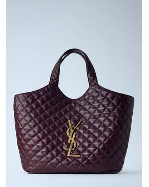 Saint Laurent Icare Maxi Tote Bag - Purple