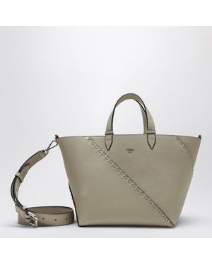 Fendi Mini Diagonal Shopping Small Handbag - Gray