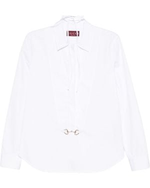 Gucci Horsebit Cotton Shirt - White