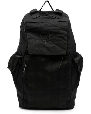 C.P. Company C.P.Company Logo-Embroidered Backpack - Black