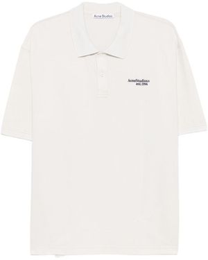 Acne Studios Logo Shirt Collar Polo - White